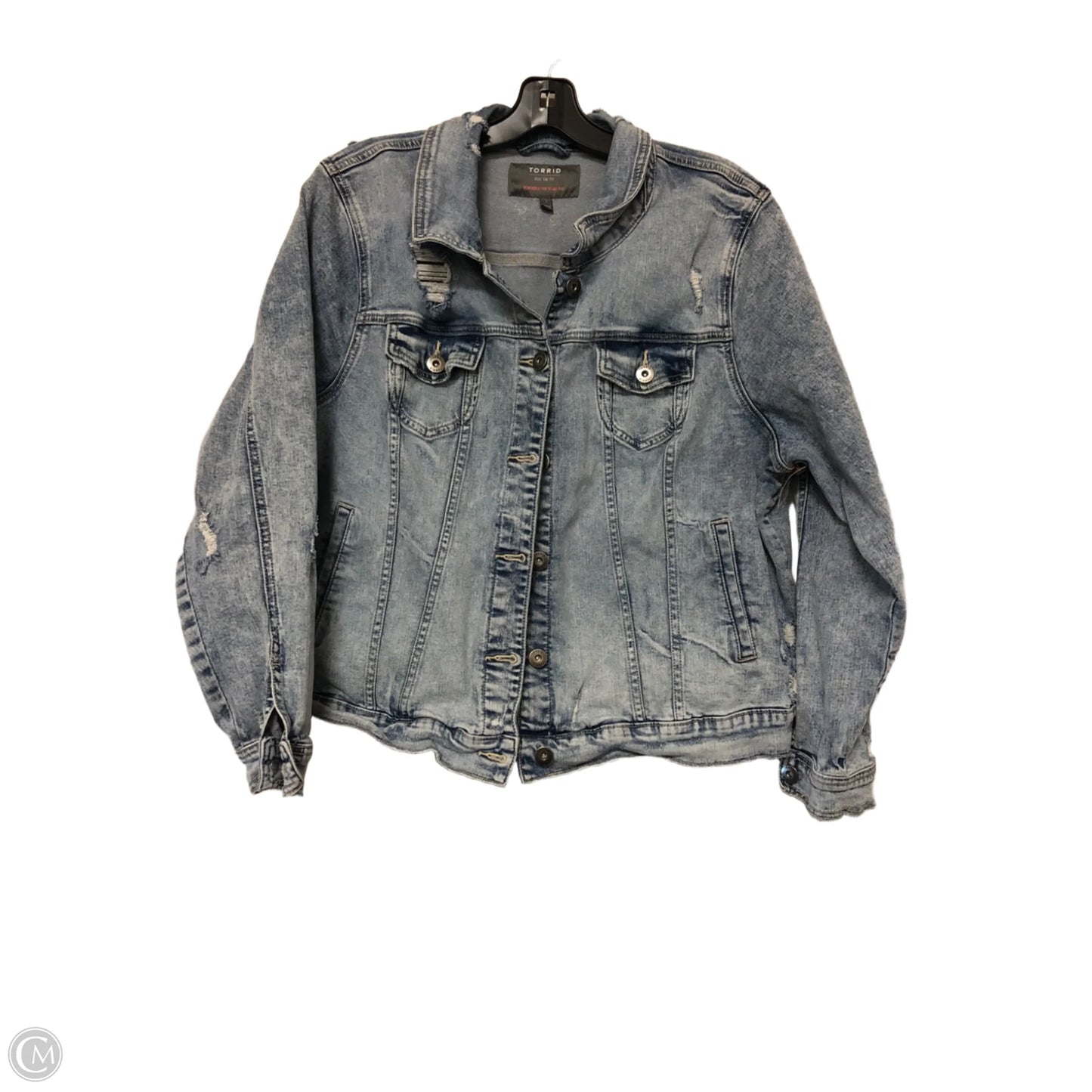 Jacket Denim By Torrid In Blue Denim, Size: Xxl