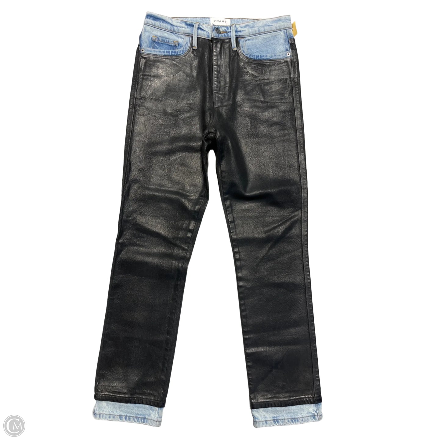 Jeans Straight By Frame In Blue Denim, Size: 6