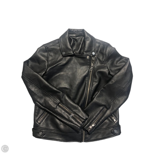 Jacket Leather By Cme In Black, Size: S