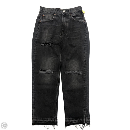 Jeans Straight By We The Free In Black Denim, Size: 0