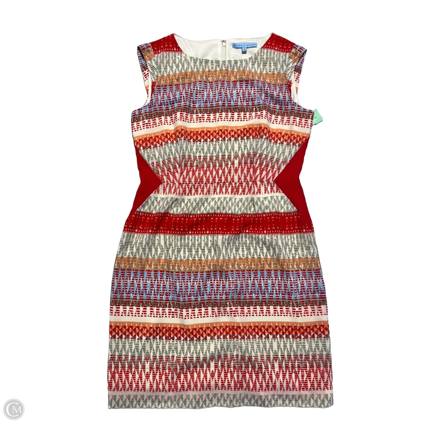 Dress Casual Short By Antonio Melani In Red & Tan, Size: L
