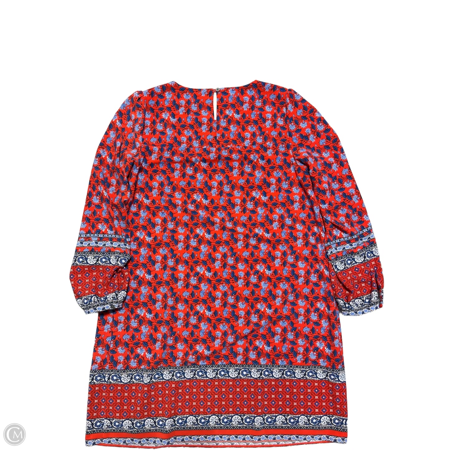 Dress Casual Short By Loft In Blue & Red, Size: M