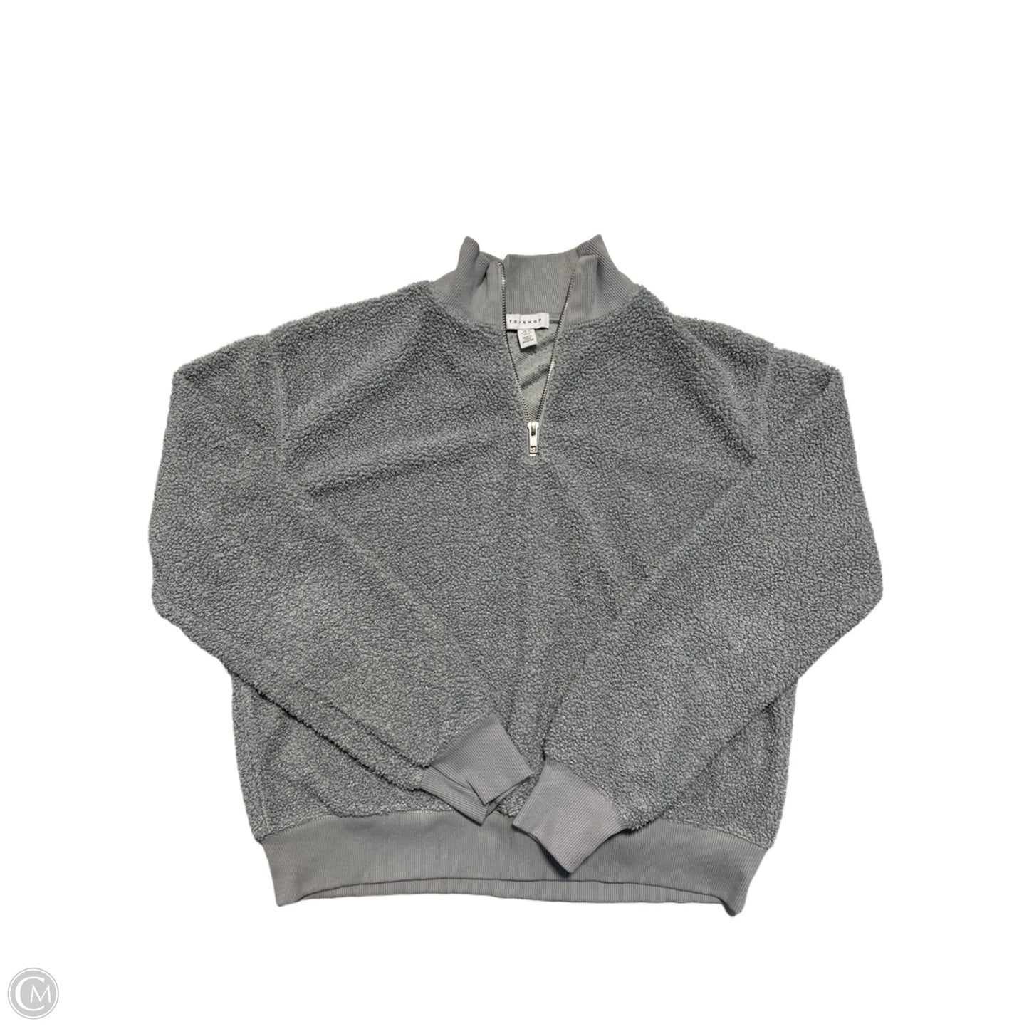 Sweatshirt Crewneck By Top Shop In Grey, Size: S