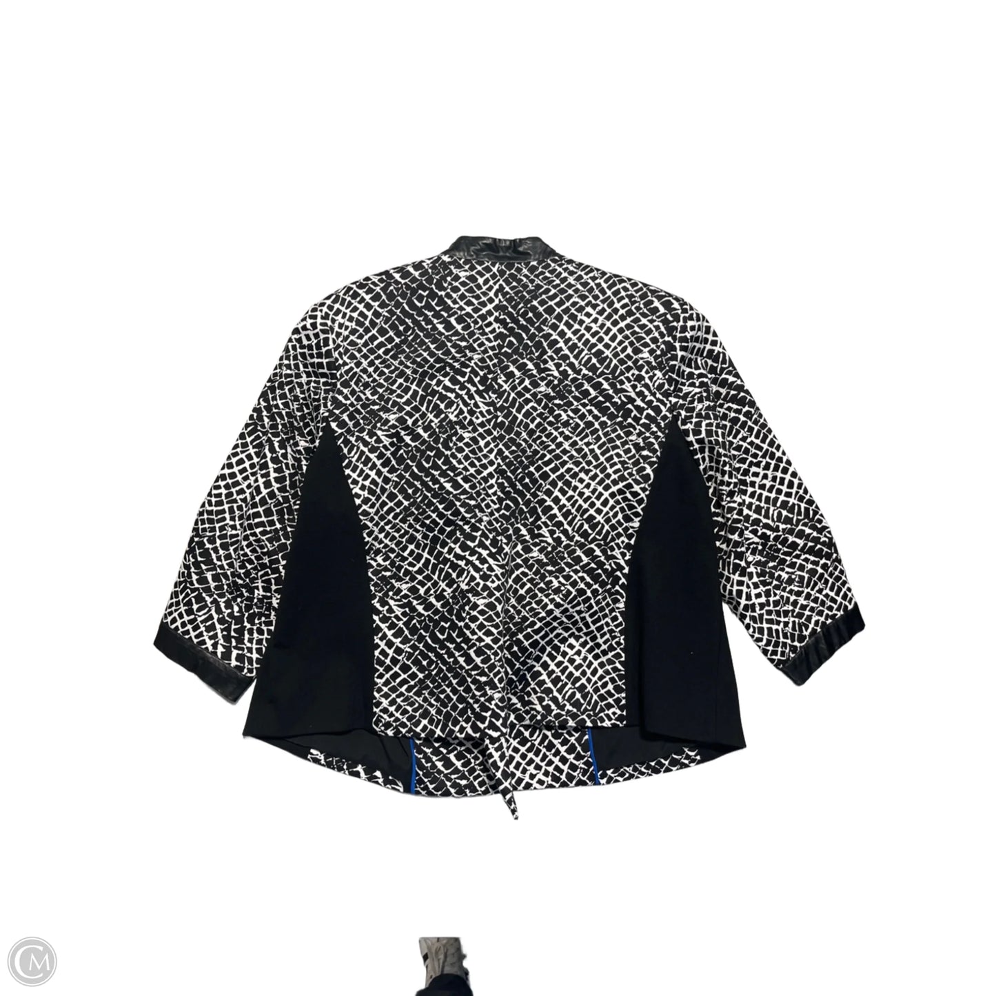 Jacket Shirt By Peter Nygard In Black & White, Size: Xl