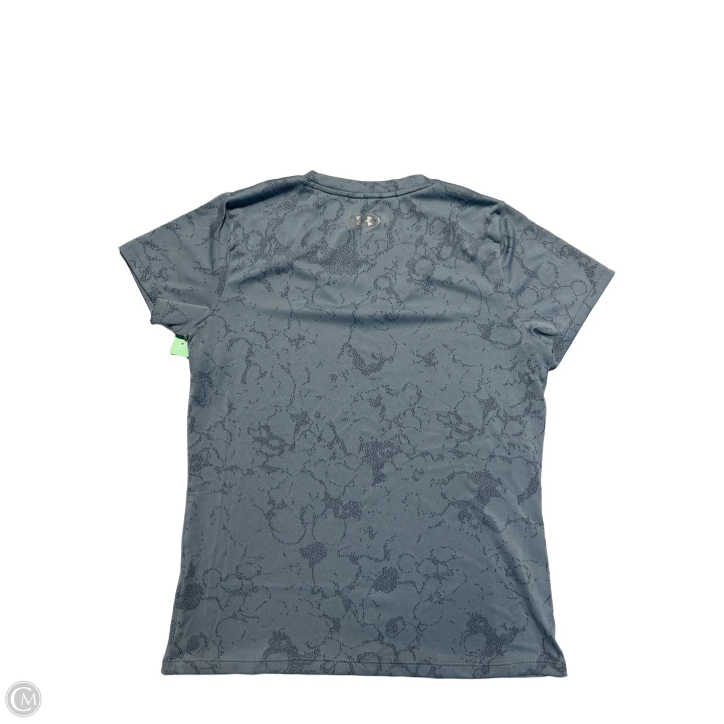 Athletic Top Short Sleeve By Under Armour In Silver, Size: M
