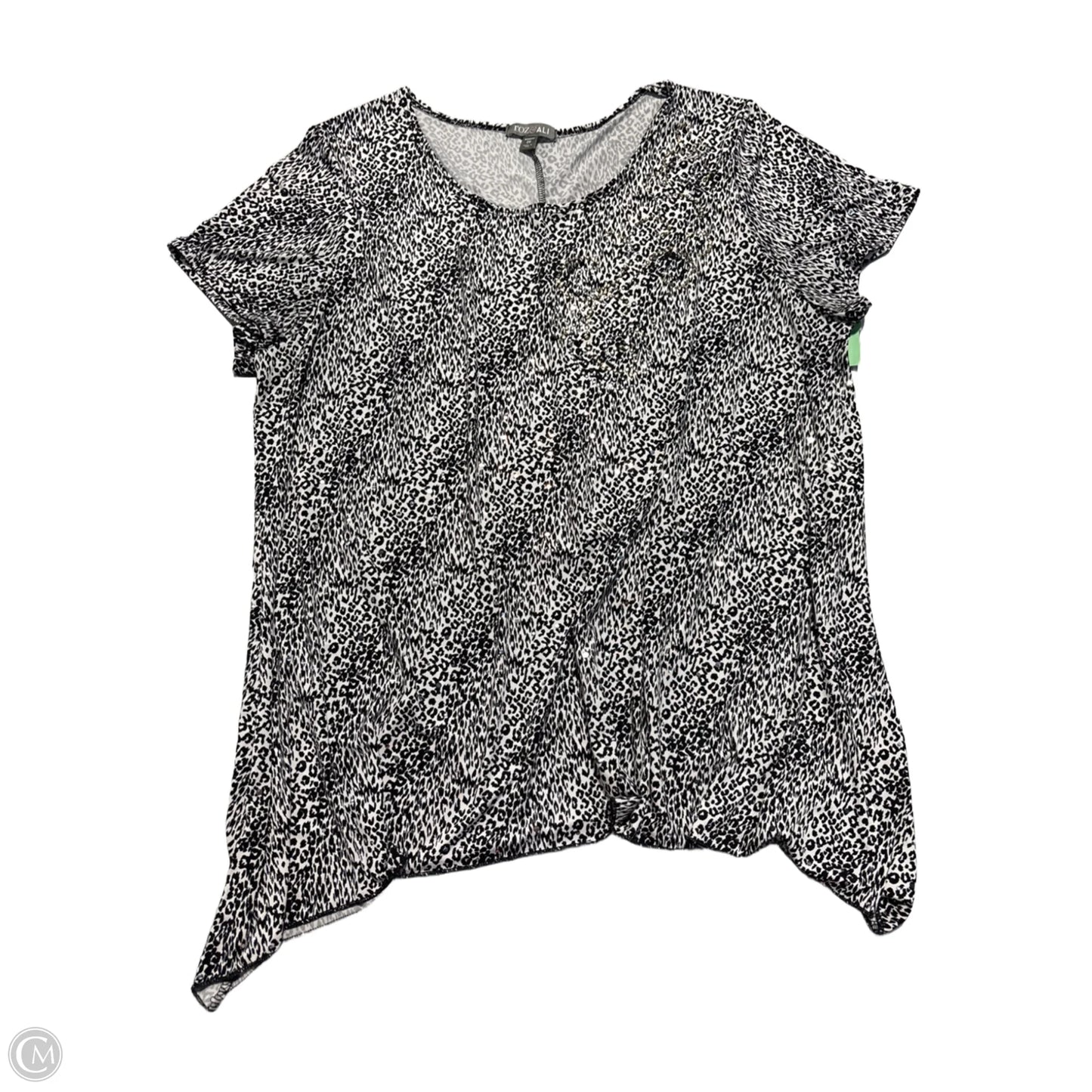 Top Short Sleeve By Roz And Ali In Animal Print, Size: 2x