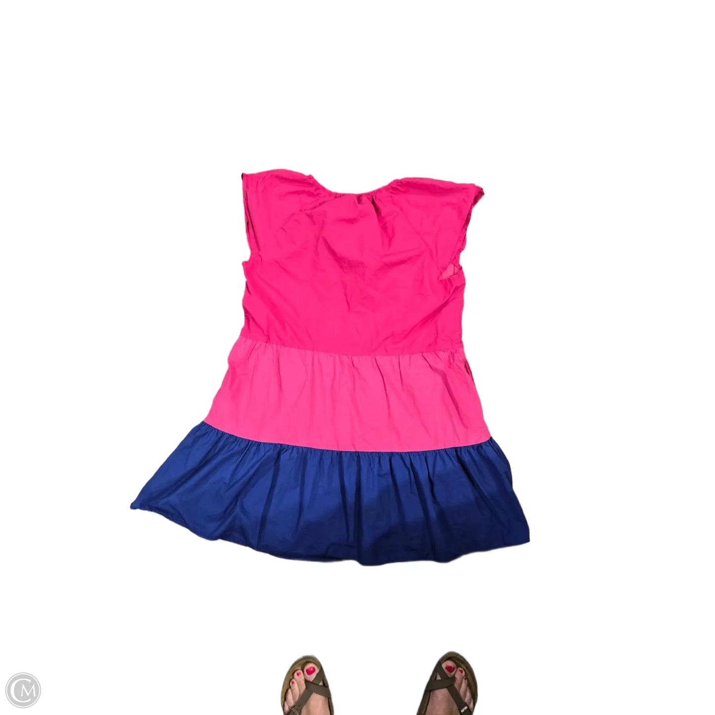Dress Casual Short By Greylin In Blue & Pink, Size: L