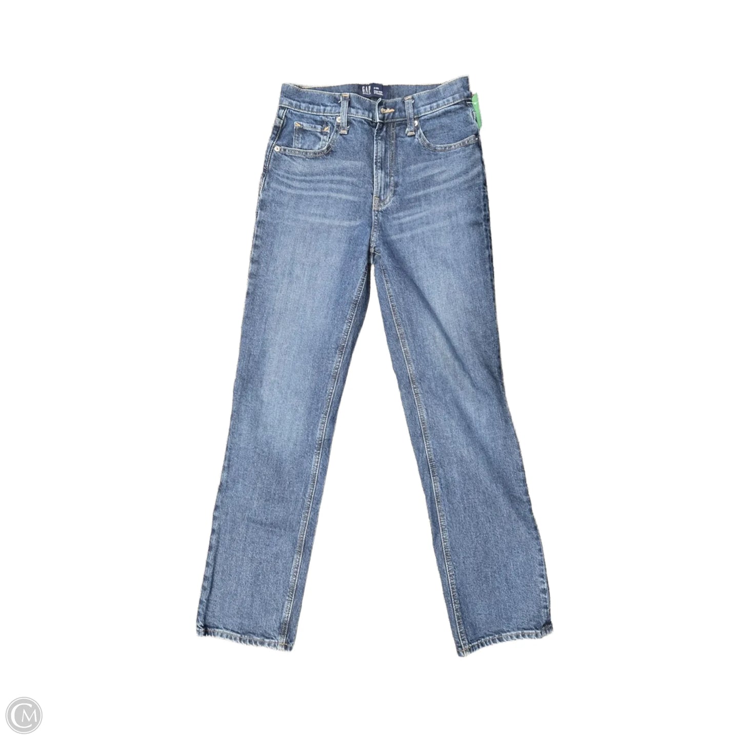 Jeans Straight By Gap In Blue Denim, Size: 2