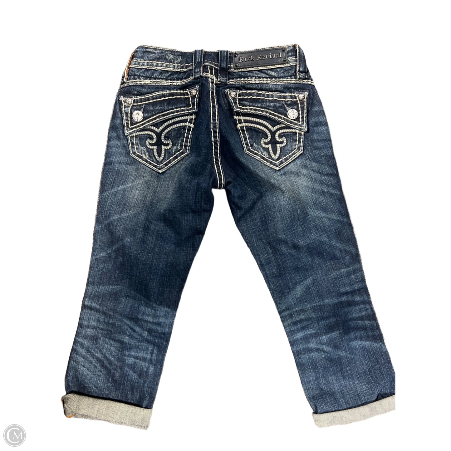Capris By Rock Revival In Blue Denim, Size: 0