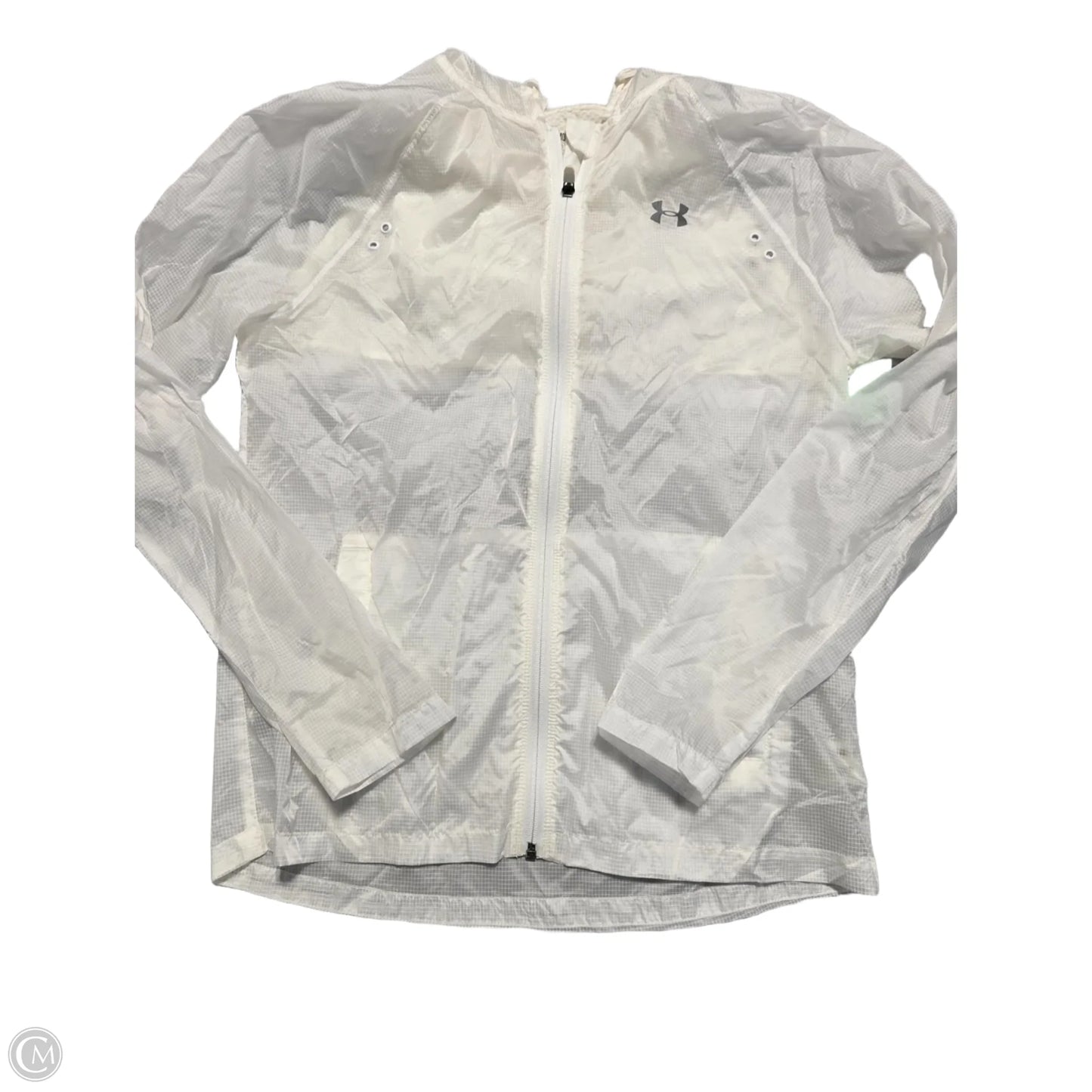 Jacket Windbreaker By Under Armour In White, Size: M
