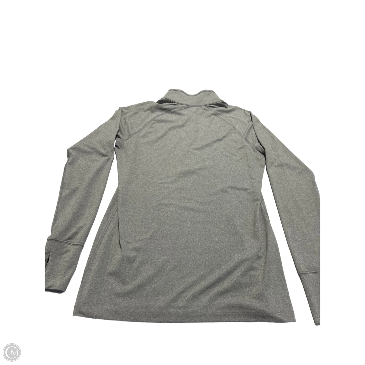 Athletic Top Long Sleeve Collar By Eddie Bauer In Grey, Size: M