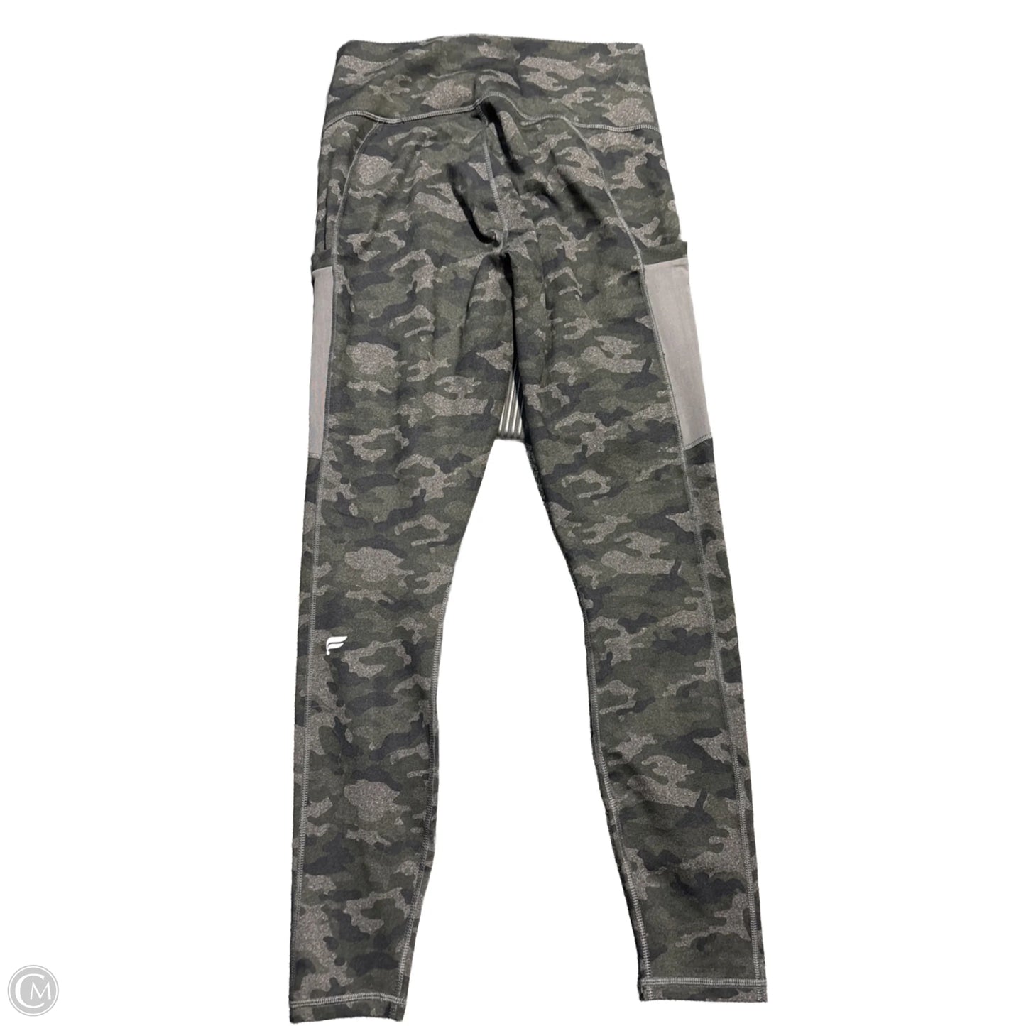 Athletic Leggings By Fabletics In Camouflage Print, Size: L