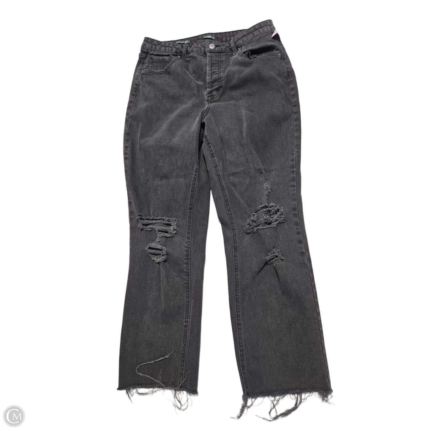 Jeans Straight By Wild Fable In Black Denim, Size: 12