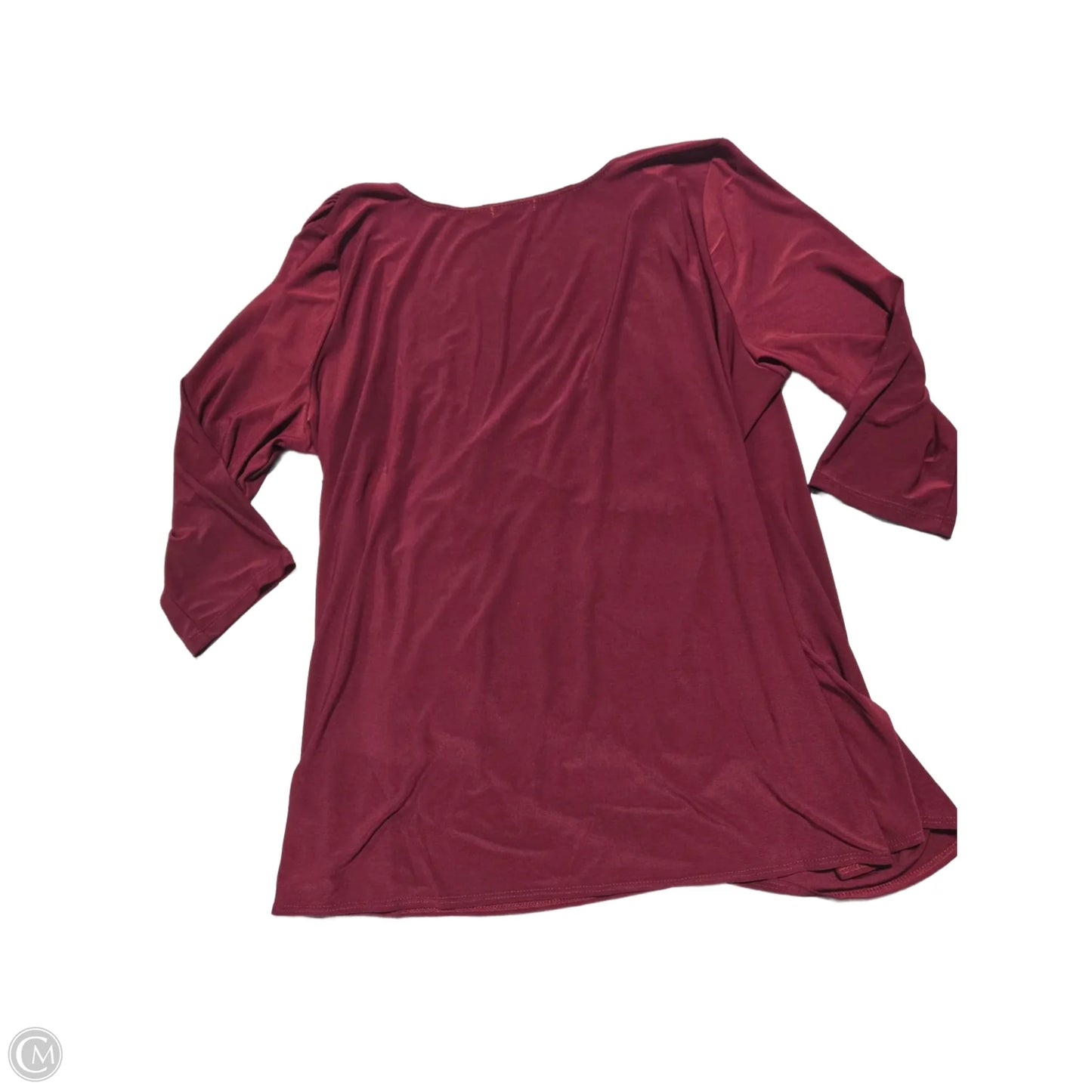 Top Long Sleeve By Cmc In Red, Size: 1x