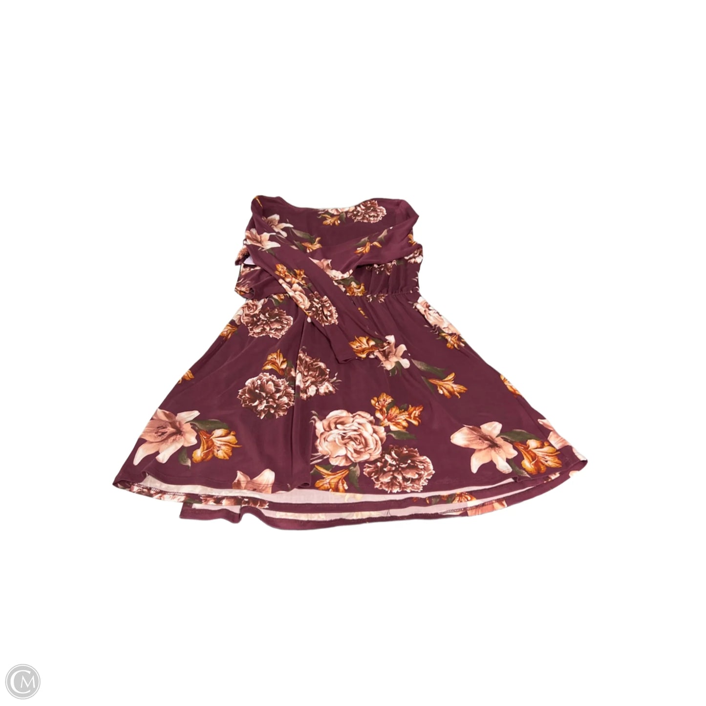 Dress Casual Short By Cme In Maroon, Size: L
