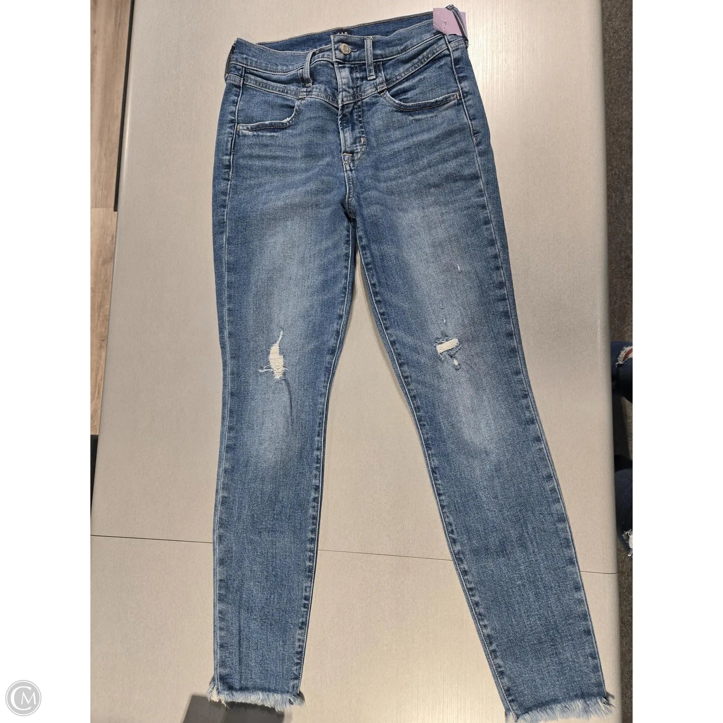 Jeans Skinny By Gap In Blue Denim, Size: 6