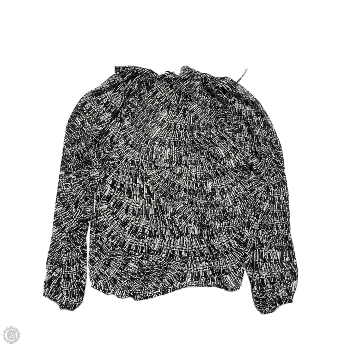 Top Long Sleeve By White House Black Market In Black & White, Size: M