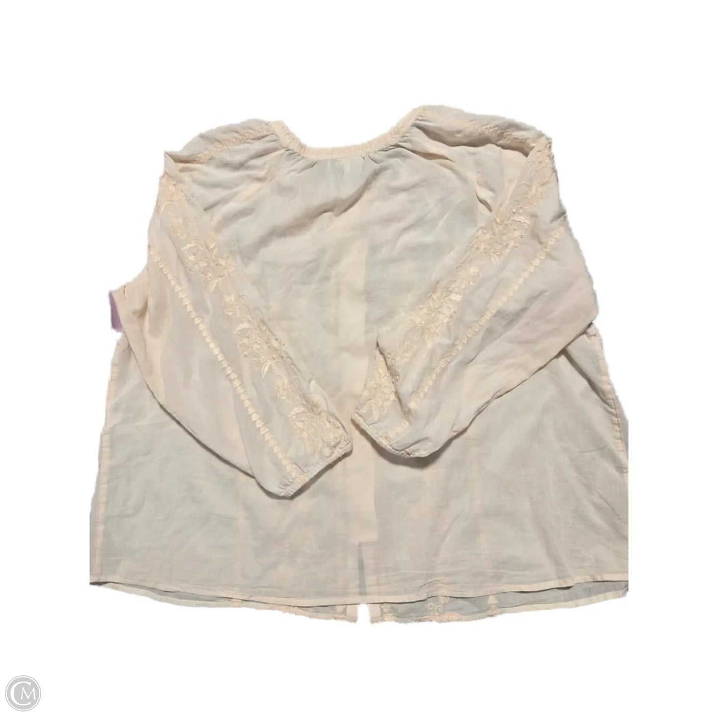 Top Long Sleeve By J. Jill In Peach, Size: 2x