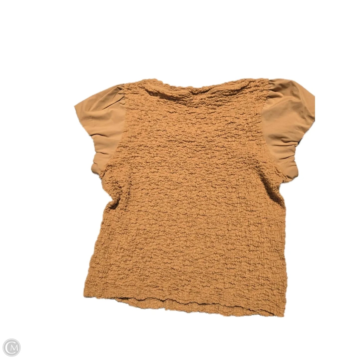 Top Short Sleeve By Dkny In Yellow, Size: L