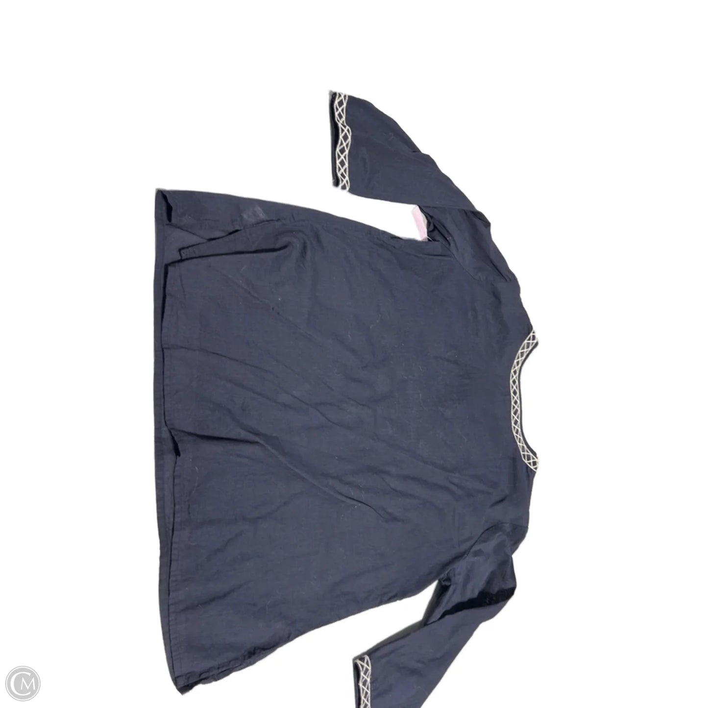 Top 3/4 Sleeve By Studio Works In Navy, Size: Lp