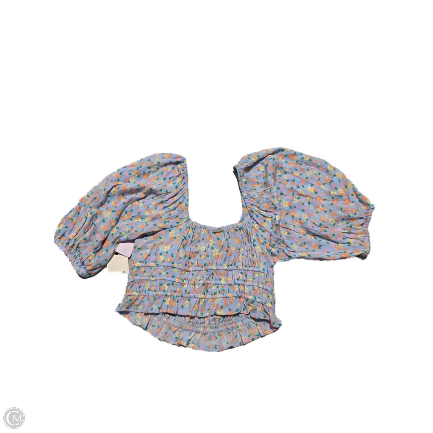 Top Short Sleeve By Billabong In Floral Print, Size: M