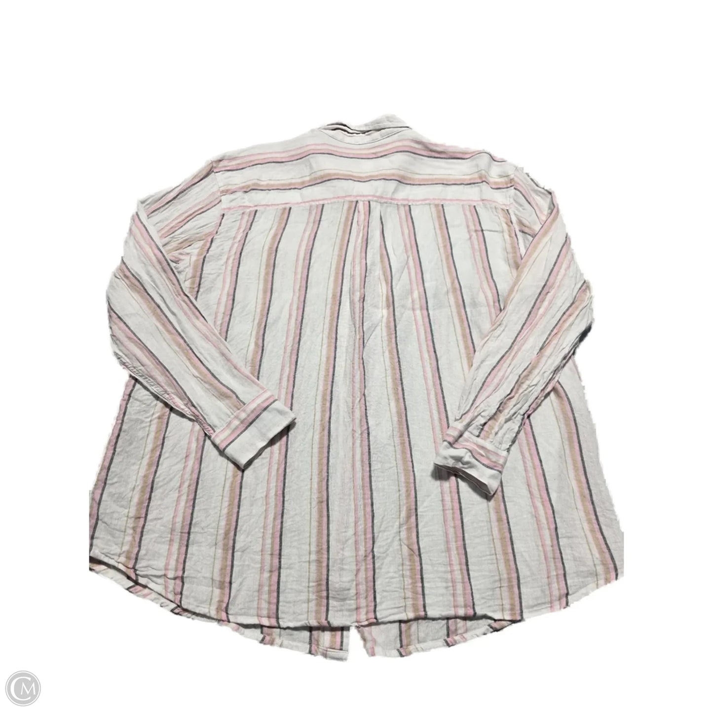 Top Long Sleeve By Gap In Striped Pattern, Size: L