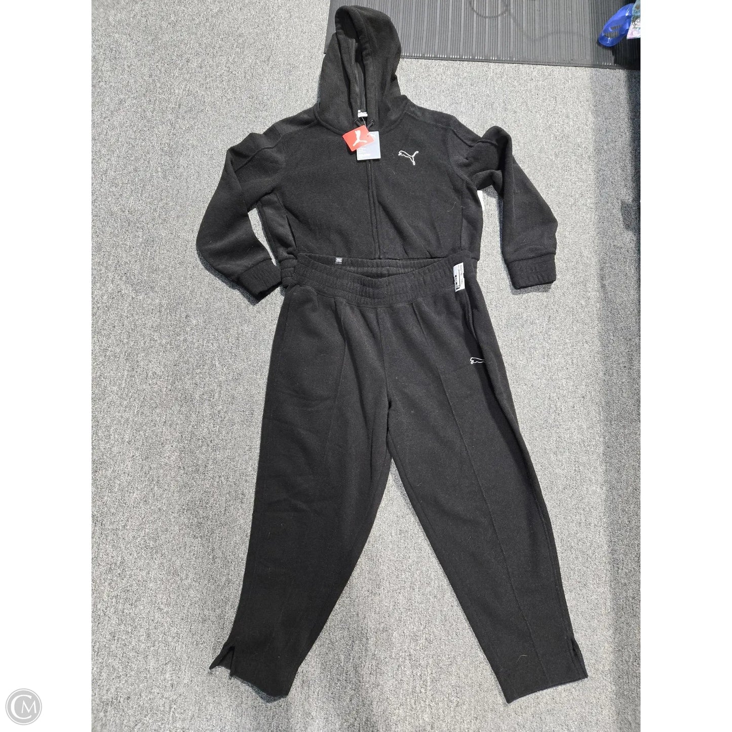 Top 2pc Long Sleeve By Puma In Black, Size: L