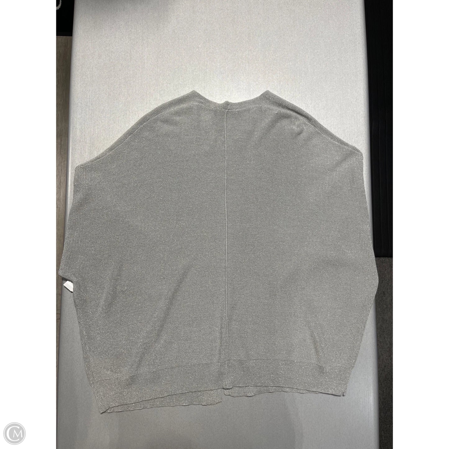 Sweater Cardigan By Dex In Silver, Size: 2x