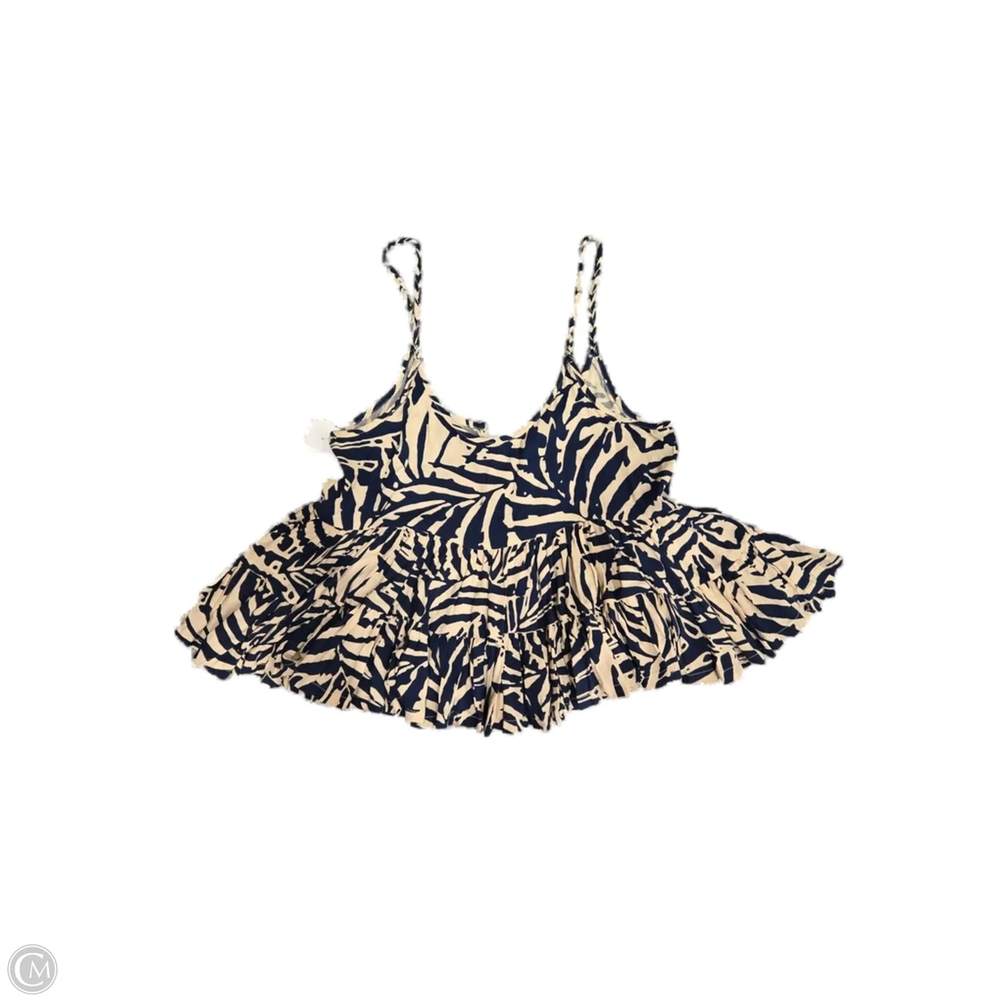 Tank Top By Cme In Blue & Cream, Size: S