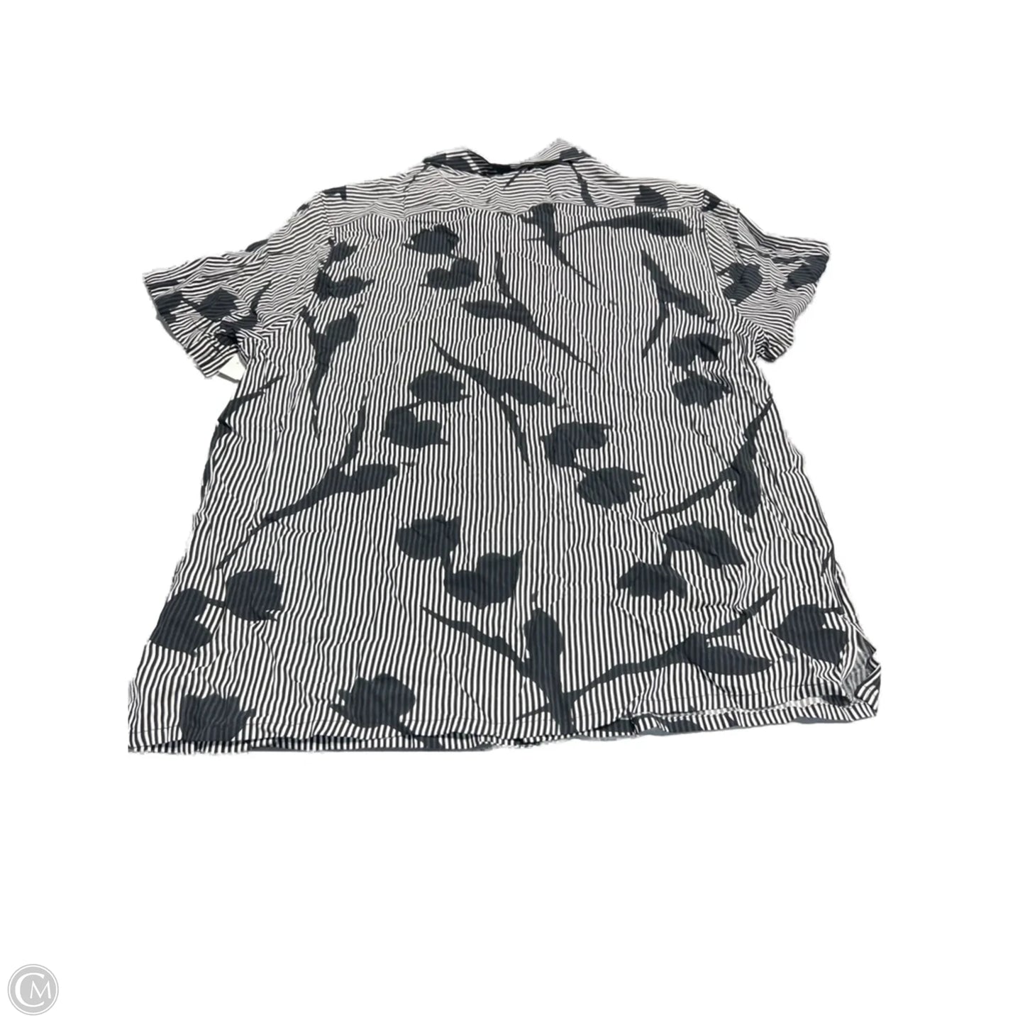 Top Short Sleeve By Cme In Striped Pattern, Size: Xl