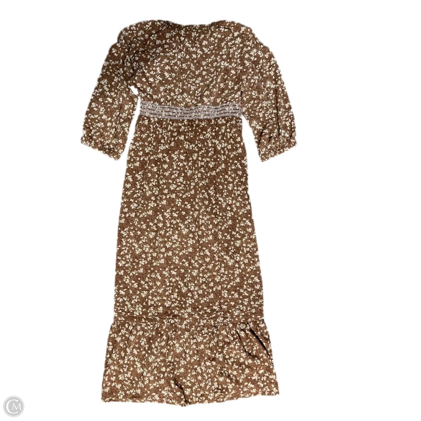 Dress Casual Maxi By Pink Lily In Brown, Size: L