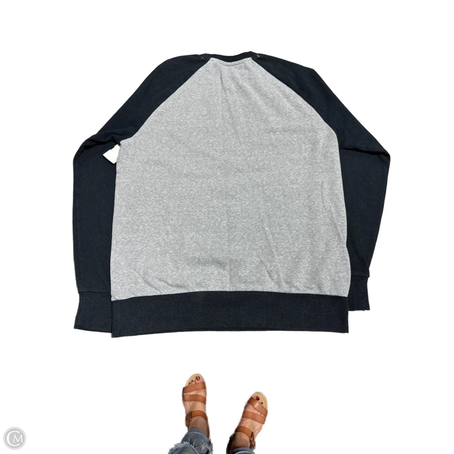 Top Long Sleeve By Under Armour In Grey, Size: S