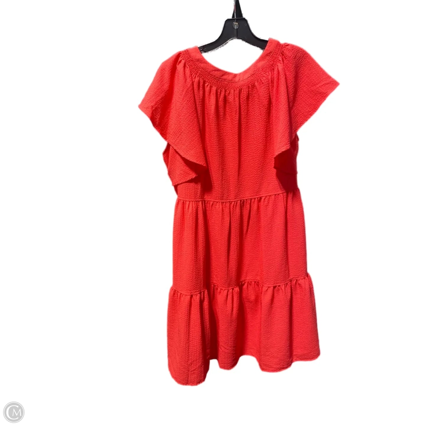 Dress Casual Short By Calvin Klein In Coral, Size: Xl