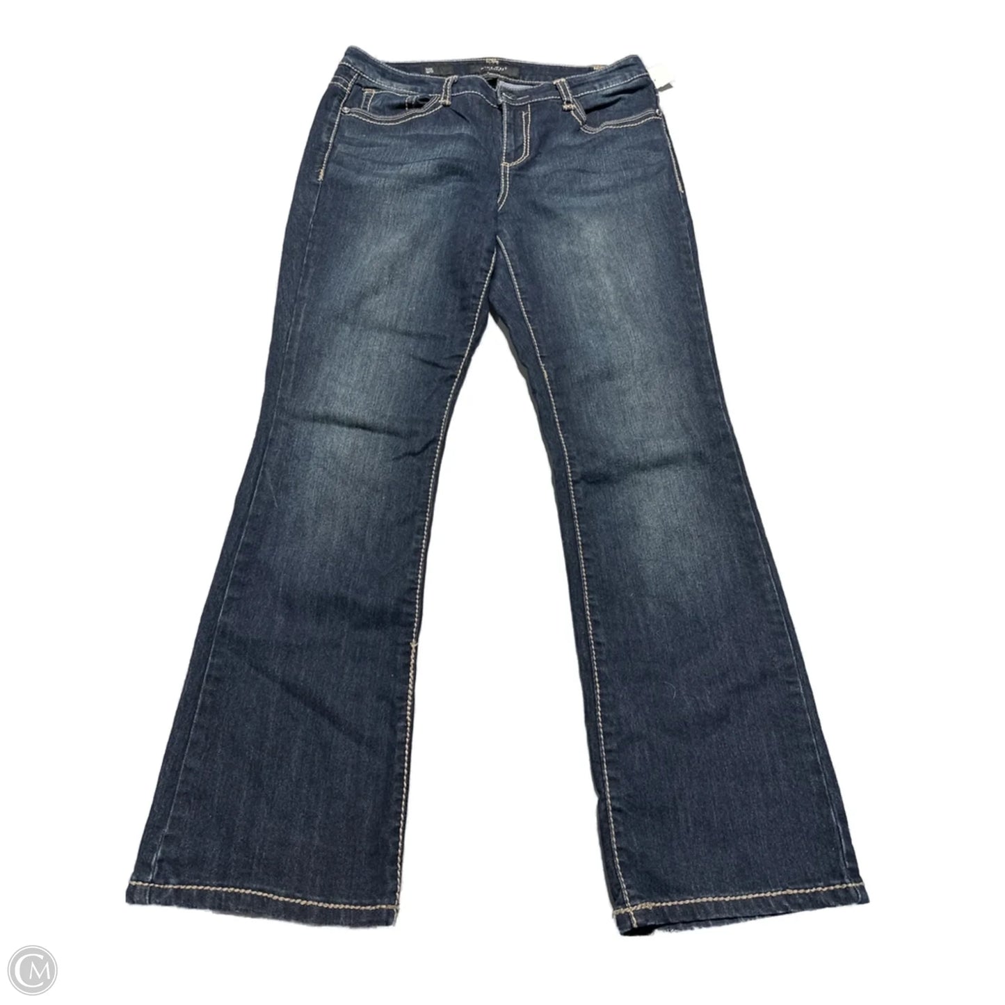 Jeans Flared By Nine West In Blue Denim, Size: 12