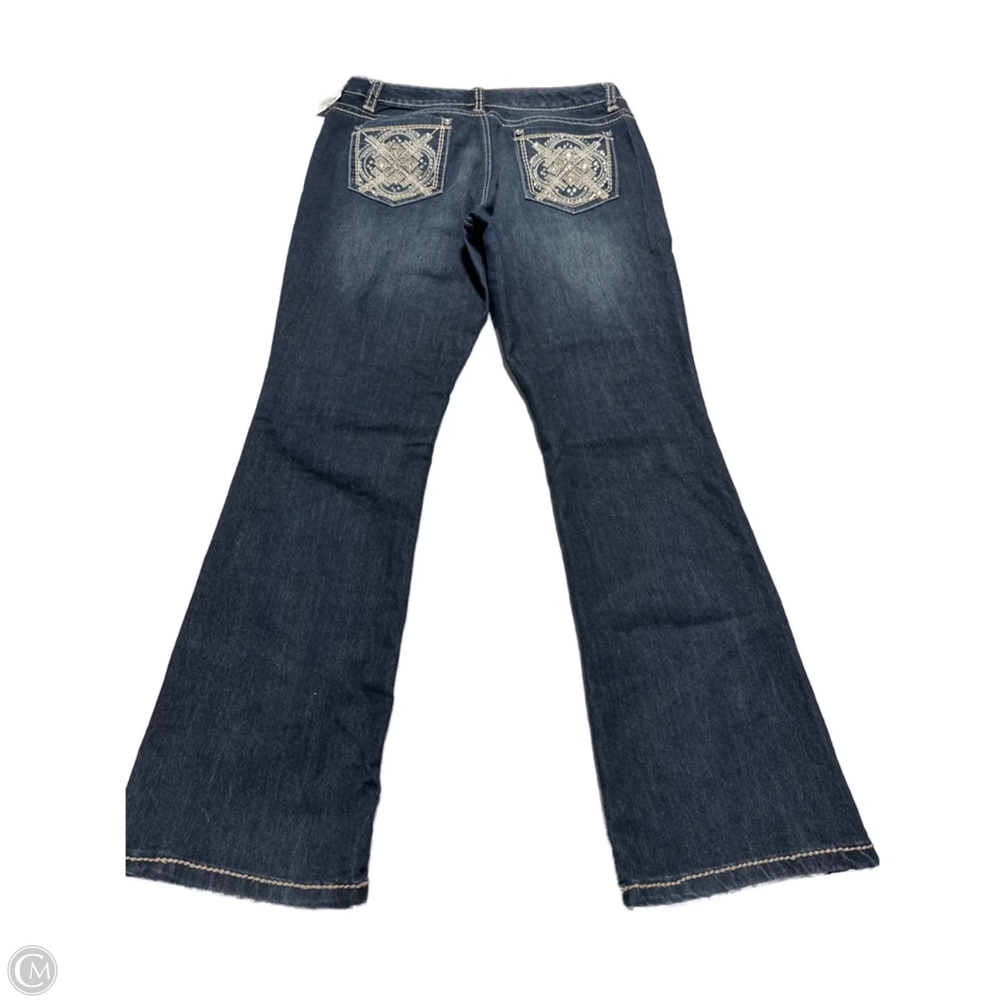 Jeans Flared By Nine West In Blue Denim, Size: 12