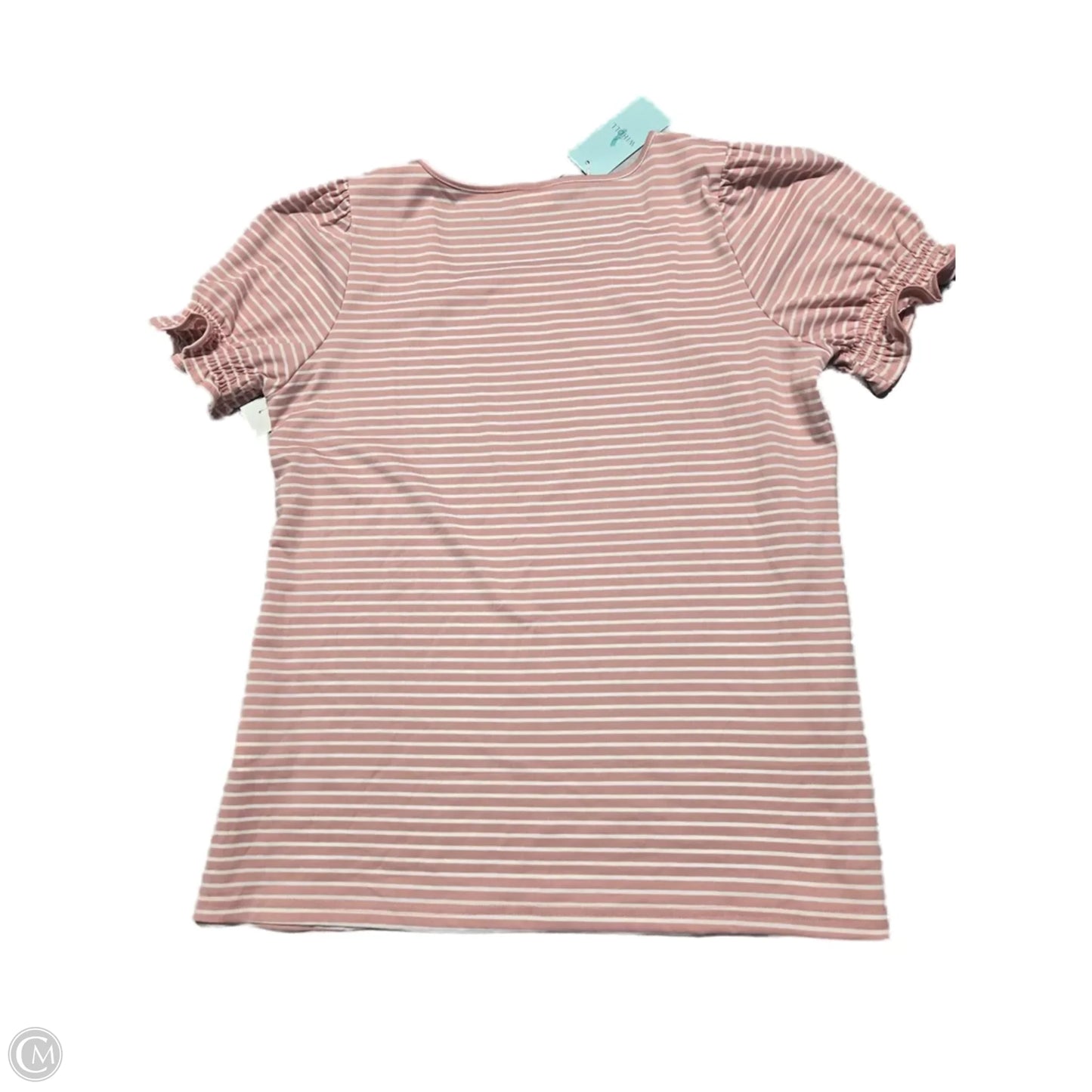 Top Short Sleeve Basic By Cmf In Striped Pattern, Size: L