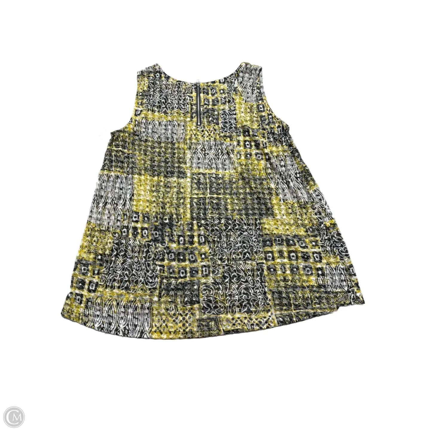 Tank Top By Relativity In Black & Gold, Size: 1x
