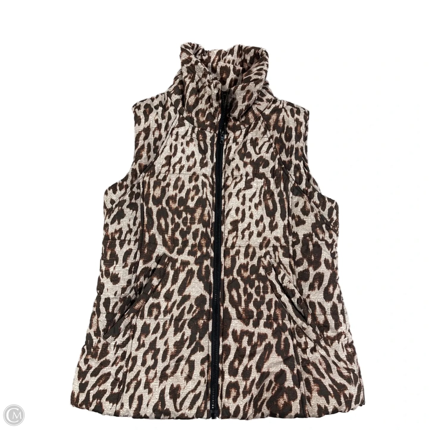 Vest Puffer & Quilted By Cabi In Animal Print, Size: S