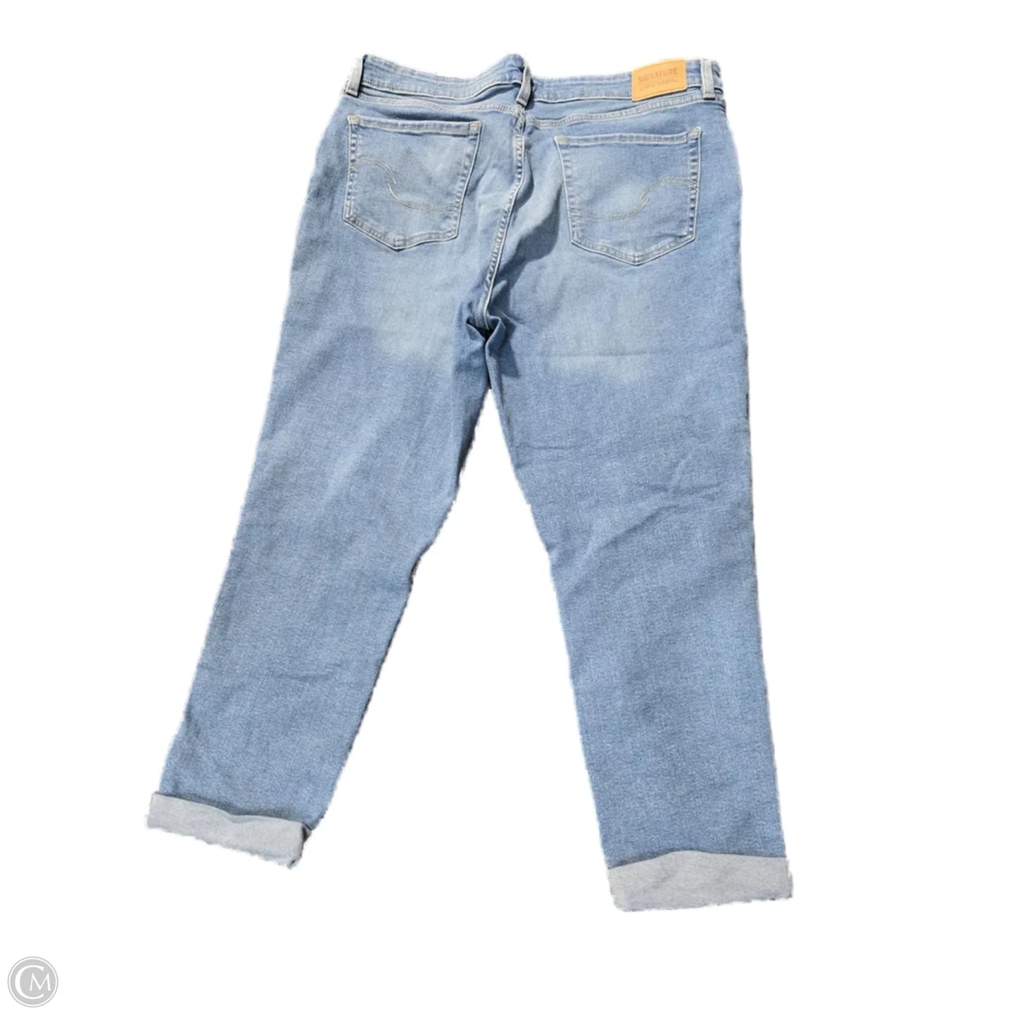 Jeans Boyfriend By Levis Signature In Blue Denim, Size: 18