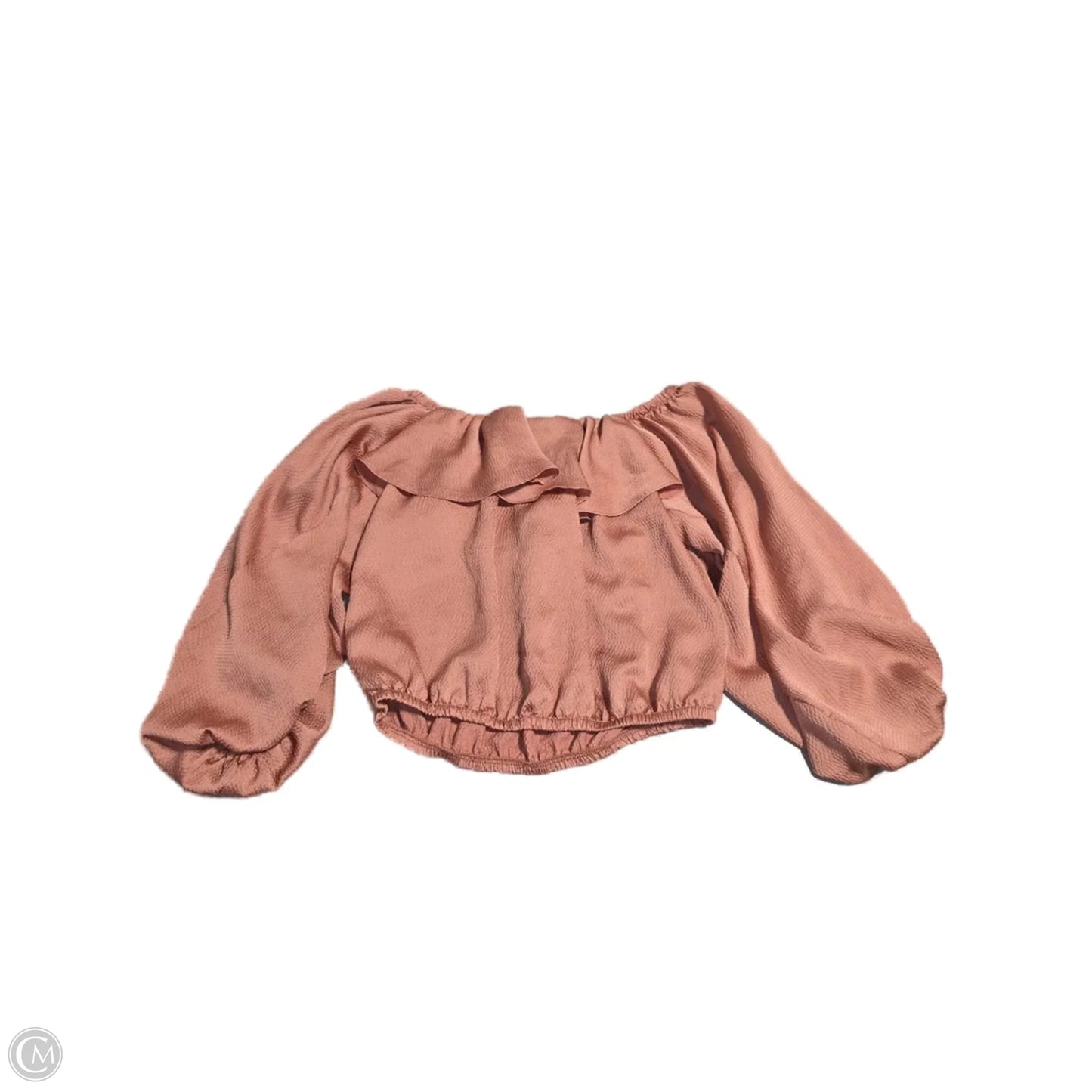 Top Long Sleeve By Judith March In Peach, Size: L