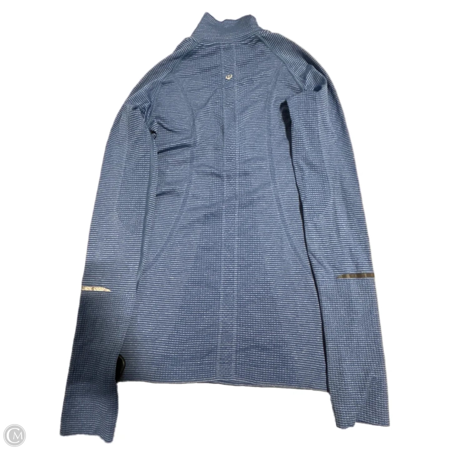 Athletic Top Long Sleeve Collar By Lululemon In Blue, Size: M