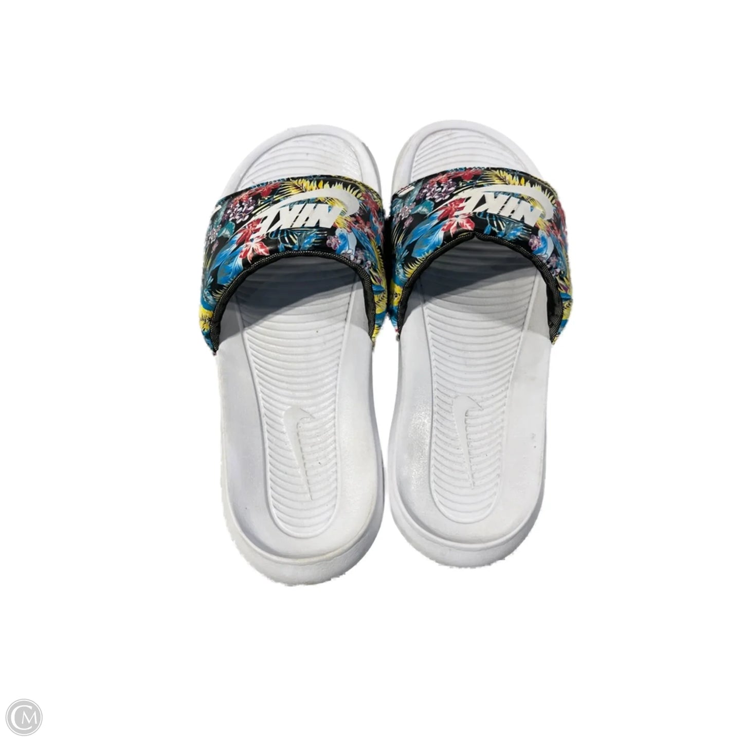 Sandals Flip Flops By Nike In Floral Print, Size: 10