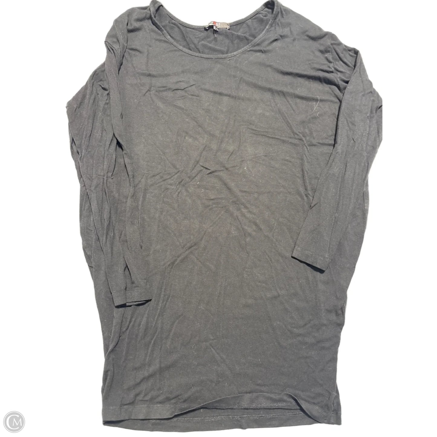 Top Long Sleeve By Cme In Black, Size: L