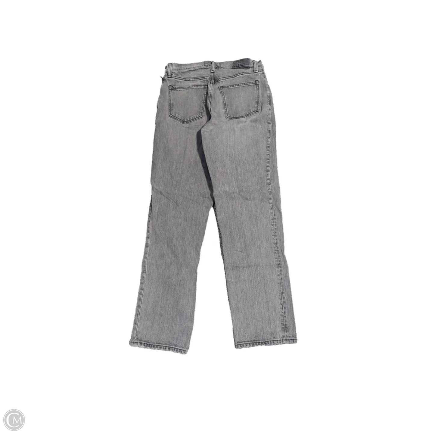 Jeans Straight By Abercrombie And Fitch In Grey Denim, Size: 8