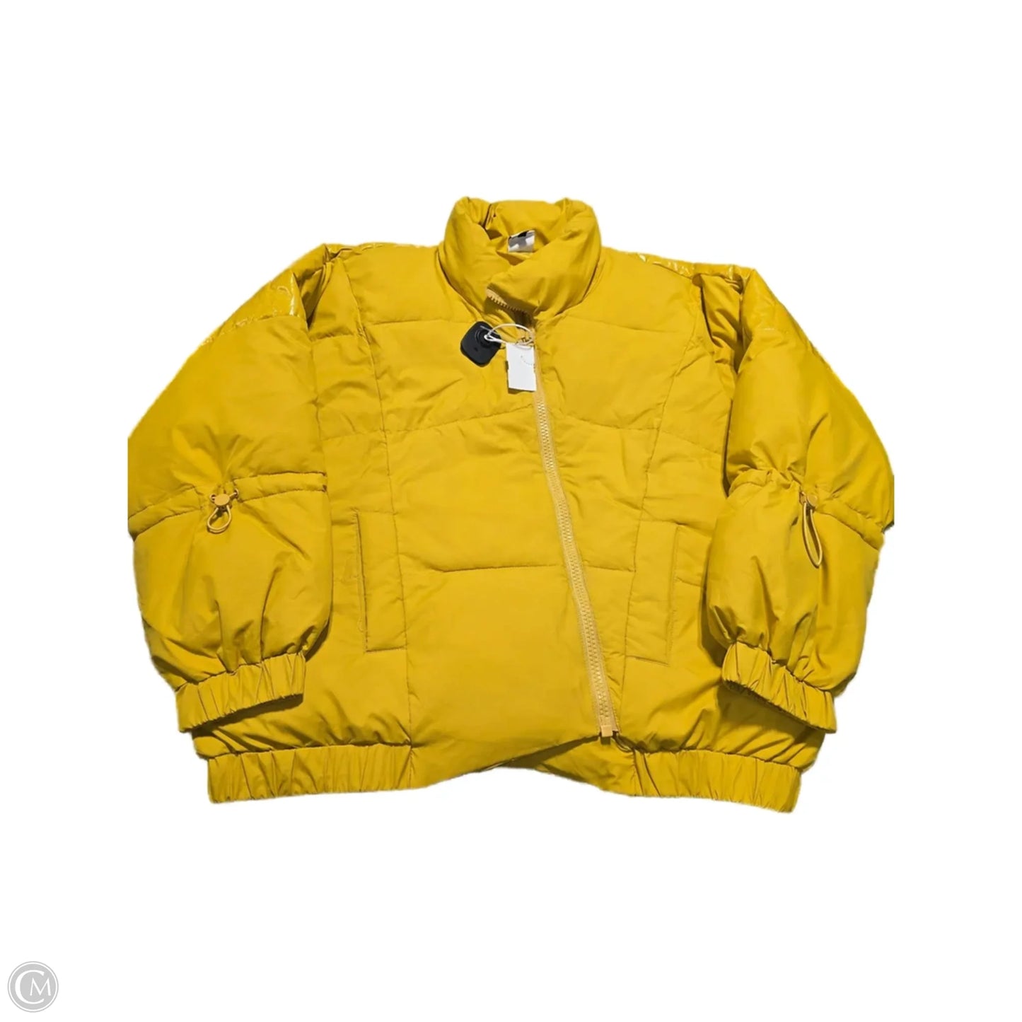 Coat Puffer & Quilted By Cabi In Yellow, Size: M