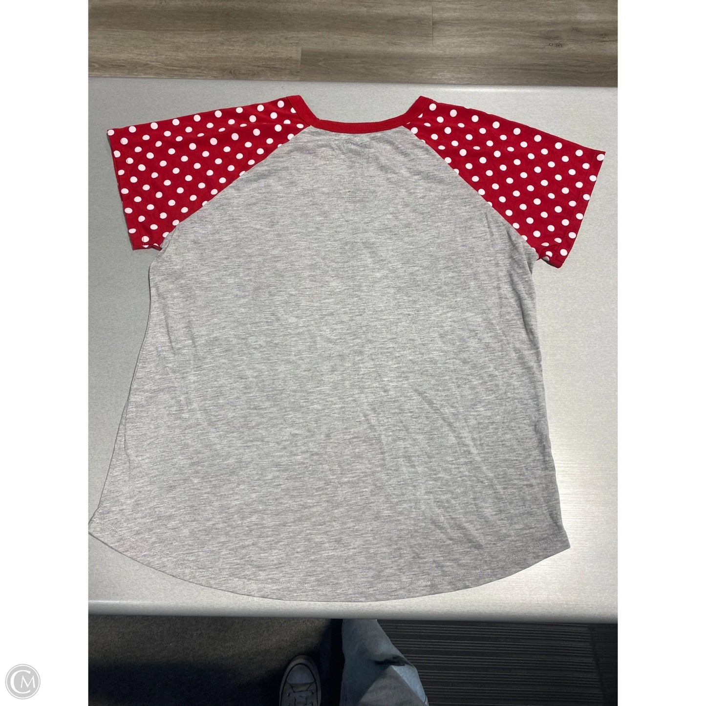 Top Short Sleeve Basic By Disney In Grey, Size: 1x