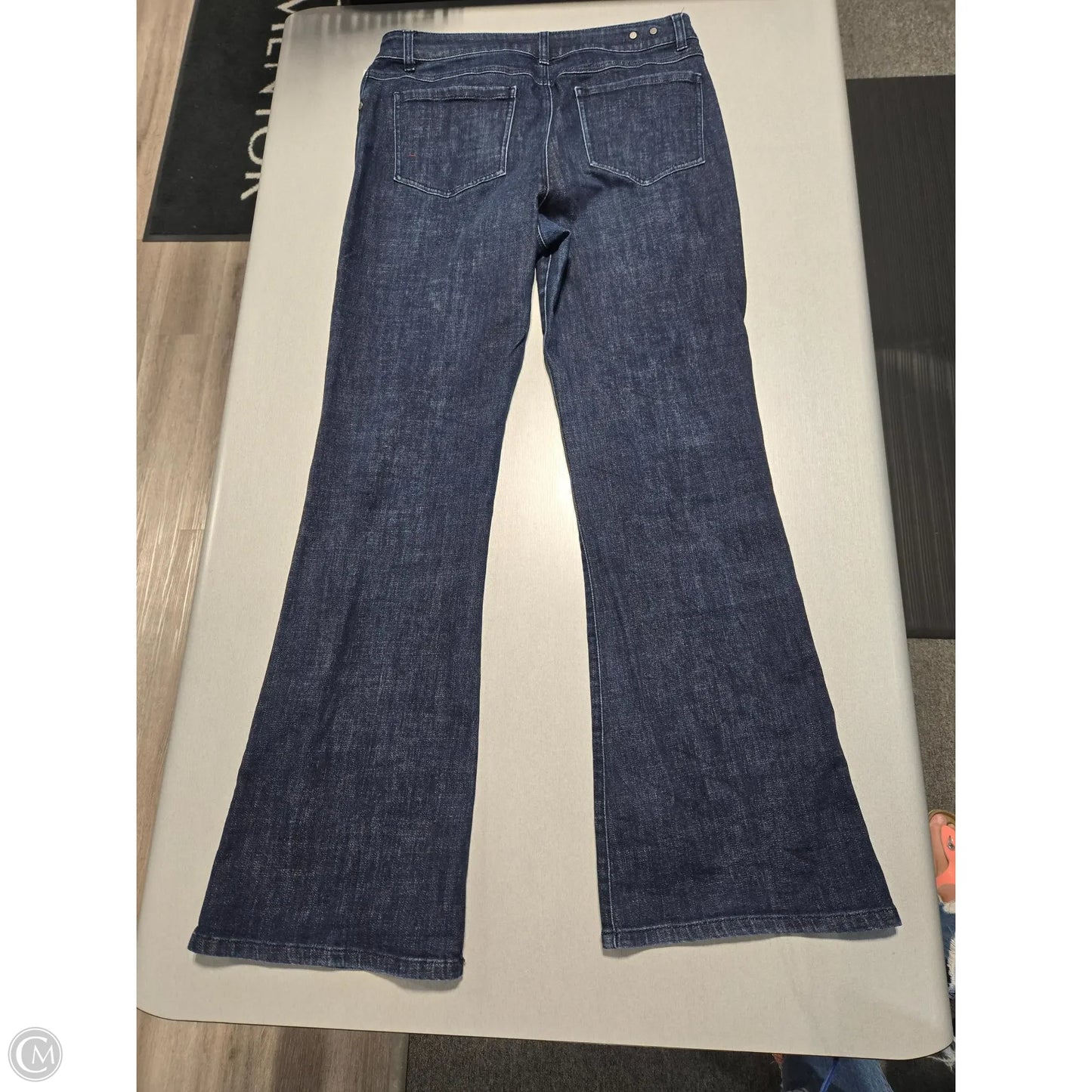 Jeans Straight By Cabi In Blue Denim, Size: 10