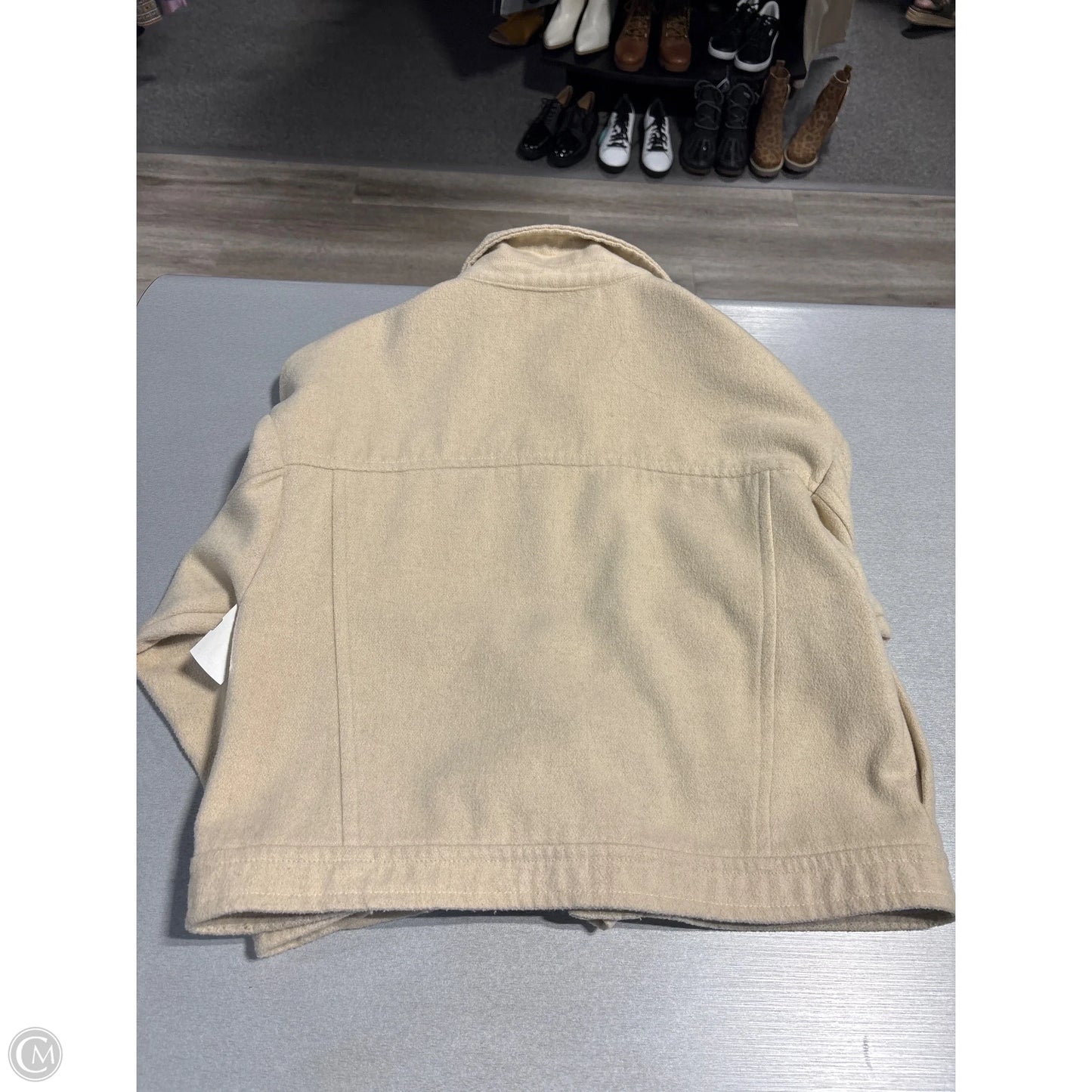 Jacket Shirt By Time And Tru In Tan, Size: S