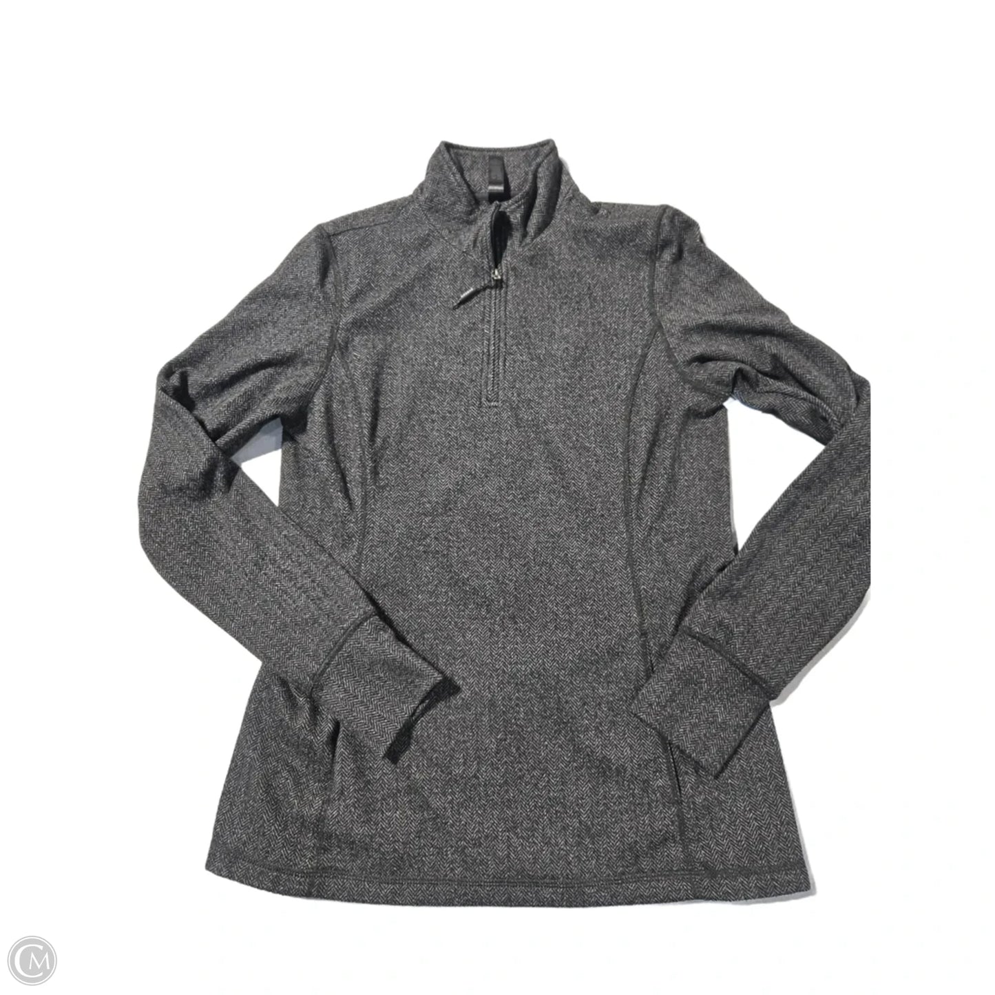 Top Long Sleeve By Cme In Grey, Size: L