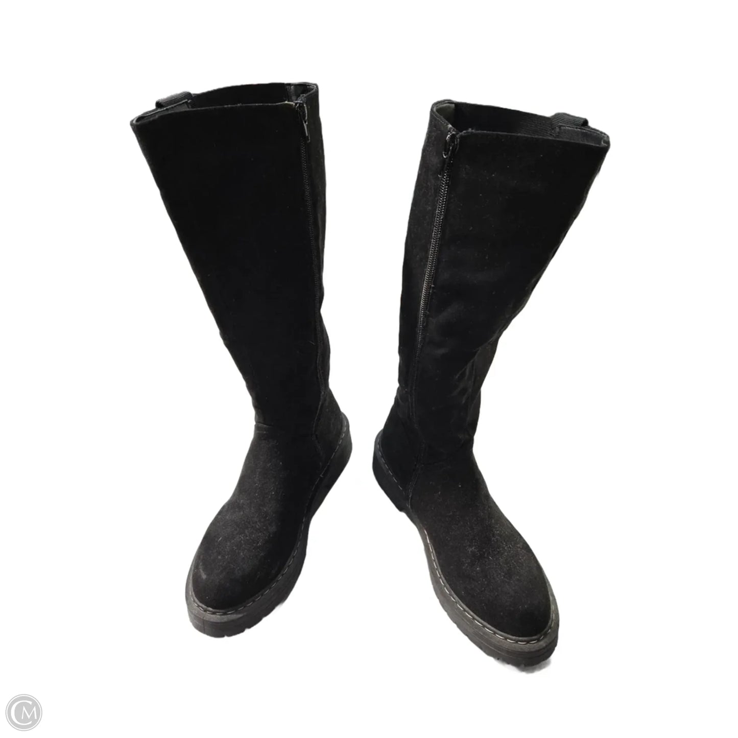 Boots Knee Flats By Sugar In Black, Size: 8